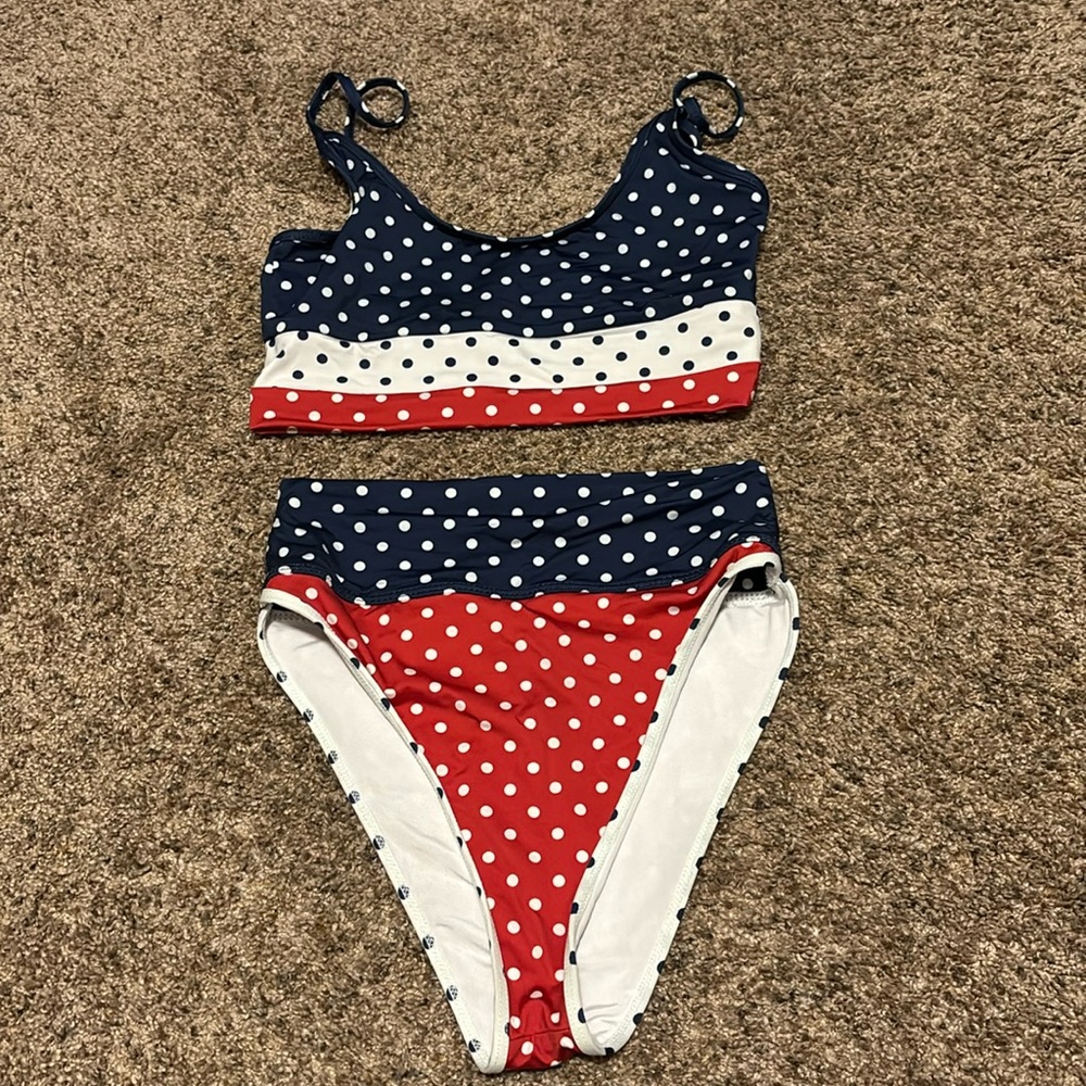 Beach Riot Eva swim top and high wait bottom